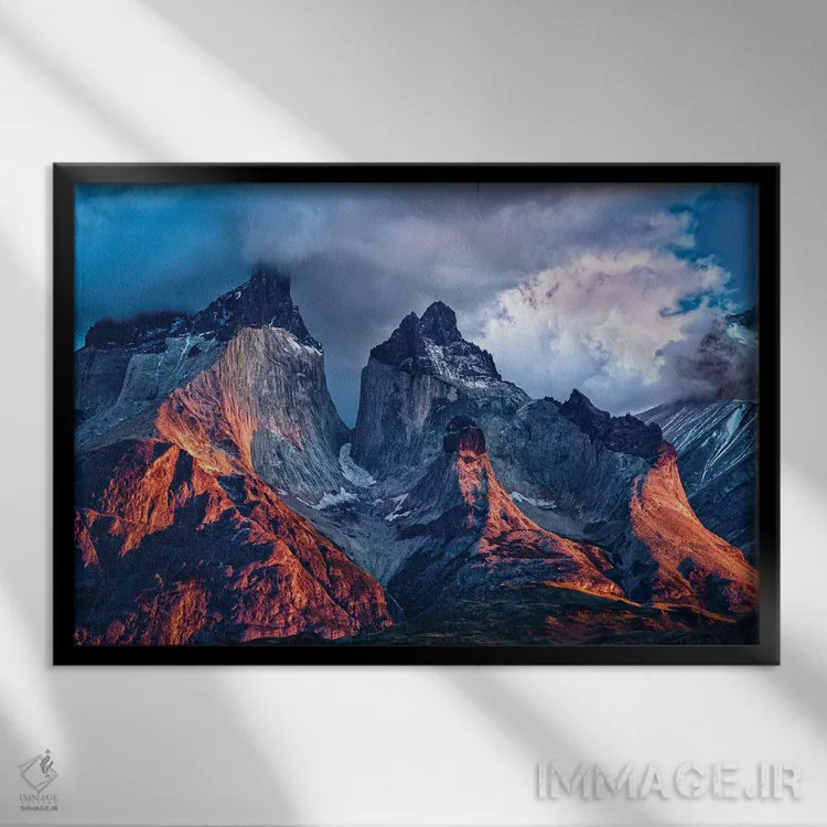 تابلو نور کوهستان اثر بن مولدر - نمای قابدار مشکی
