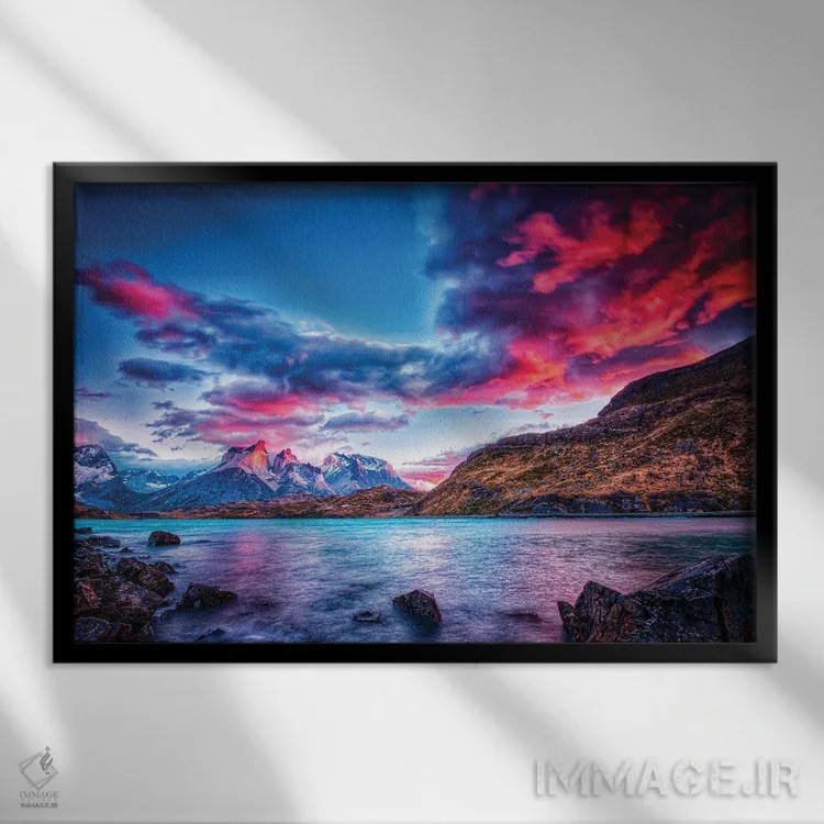 تابلو پاتاگونیا (منطقه) اثر بن مولدر - نمای قابدار مشکی