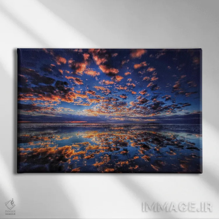 تابلو ابرهای پاپکُرنی اثر بن مولدر - نمای روبهرو روی دیوار