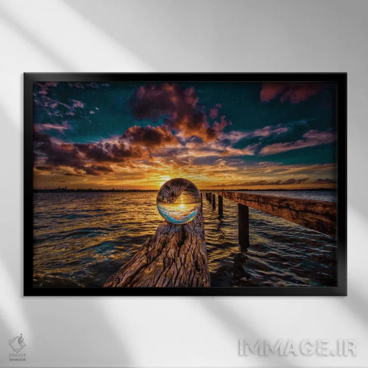 تابلو توپ روی چوب اثر بن مولدر - نمای قابدار مشکی