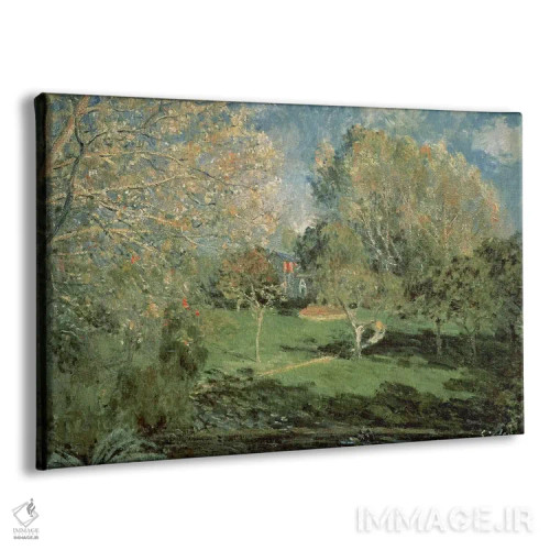 تابلو 1881,باغ خانوادهٔ هوشده، ۱۸۸۱ اثر آلفرد سیسلی (نقاش امپرسیونیست انگلیسی-فرانسوی) - نمای پرسپکتیو محصول