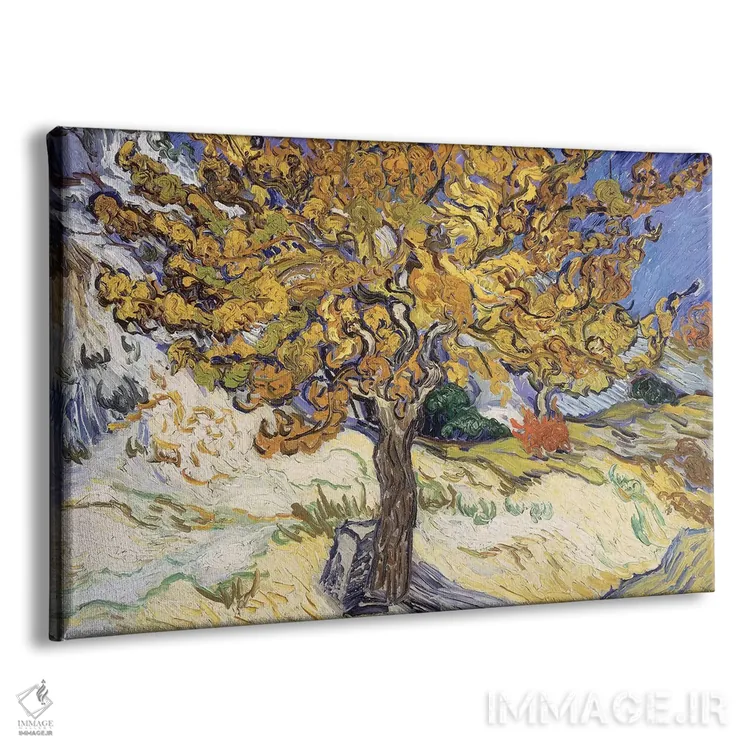 تابلو 1889,درخت توت، ۱۸۸۹ اثر ونسان ون گوگ (نقاش مشهور هلندی پستامپرسیونیسم) - نمای پرسپکتیو محصول