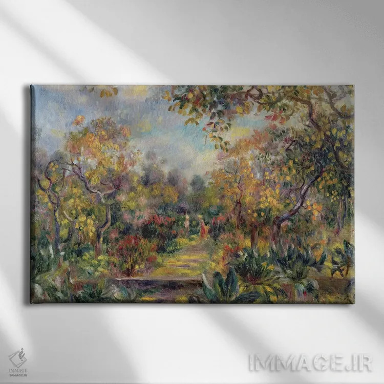 تابلو c.1893,منظرهای در بیولیئو، حدود ۱۸۹۳ اثر پیر-اوگوست رنوار - نمای روبهرو روی دیوار