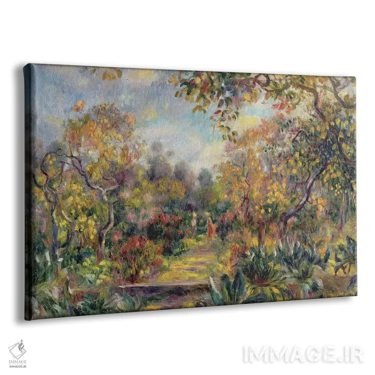 تابلو c.1893,منظرهای در بیولیئو، حدود ۱۸۹۳ اثر پیر-اوگوست رنوار - نمای پرسپکتیو محصول