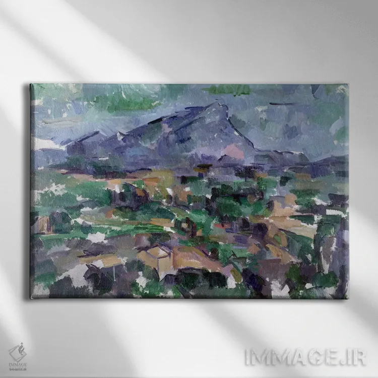 تابلو 1904-06,کوه سنت ویکتوار، ۱۹۰۴-۰۶ اثر پل سزان - نمای روبهرو روی دیوار