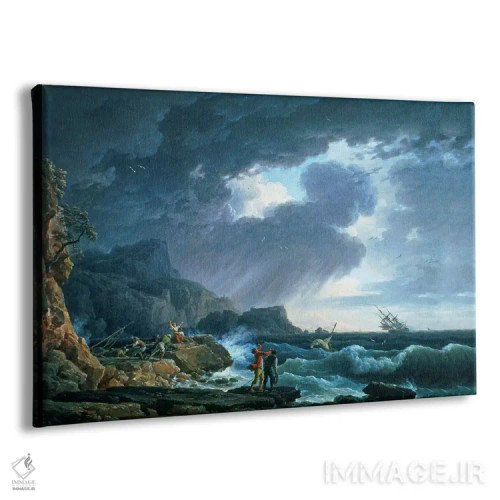 تابلو 1752,طوفان دریا، ۱۷۵۲ اثر کلاد ژوزف ورنه - نمای پرسپکتیو محصول