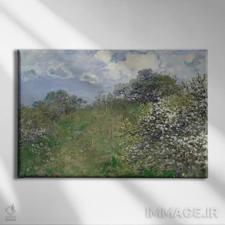 تابلو بهار، ۱۸۷۵ اثر کلود مونه (نقاش معروف فرانسوی) - نمای روبهرو روی دیوار