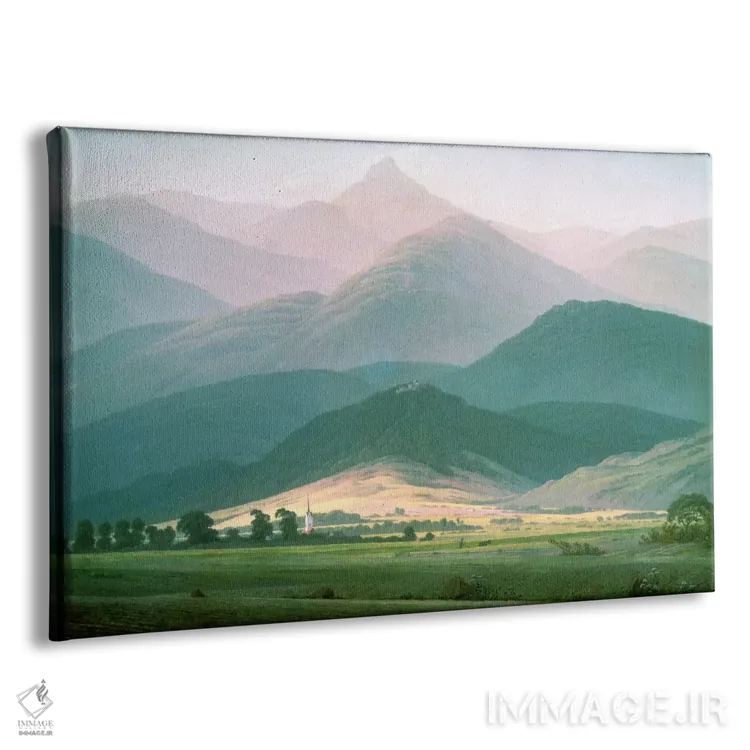 تابلو منظرهای در رشتهکوه رایزنگیبرگه، ۱۸۱۰-۱۱ (آلمان/لهستان) اثر کاسپار داوید فریدریش (نقاش رمانتیک آلمانی) - نمای پرسپکتیو محصول