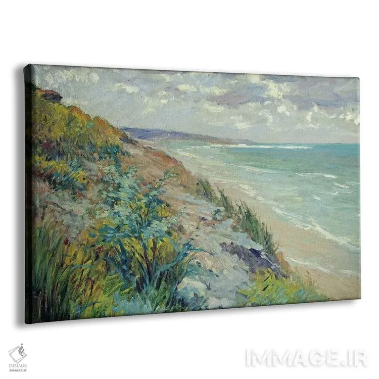 تابلو صخرههای ساحلی تروویل (فرانسه) اثر گوستاو کایبوت - نمای پرسپکتیو محصول