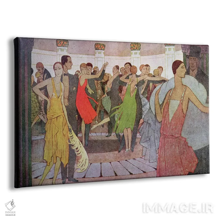 تابلو a dance club in Montmartre,پاریس در شب؛ یک کلوب رقص در مونمارتر اثر مانوئل اُرازی - نمای پرسپکتیو محصول