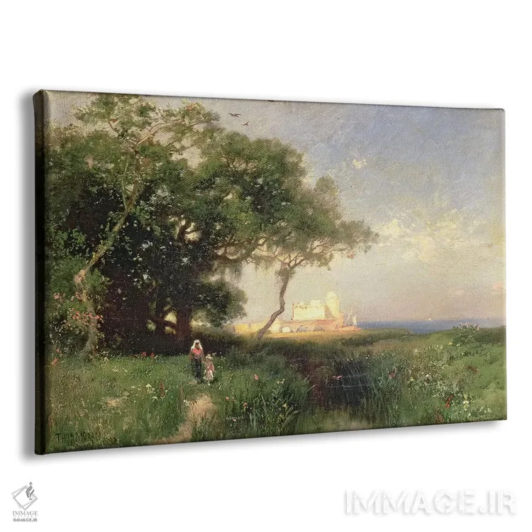 تابلو ساحل فلوریدا، ۱۸۸۲ اثر توماس موران (نقاش منظره آمریکایی) - نمای پرسپکتیو محصول