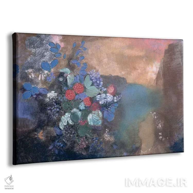 تابلو اوفلیا در میان گلها، حدود ۱۹۰۵-۸ اثر اودیلو ردون - نمای پرسپکتیو محصول