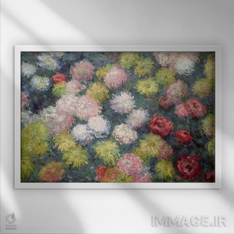 تابلو داوودیها، ۱۸۹۷ اثر کلود مونه (نقاش معروف فرانسوی) - نمای قابدار سفید