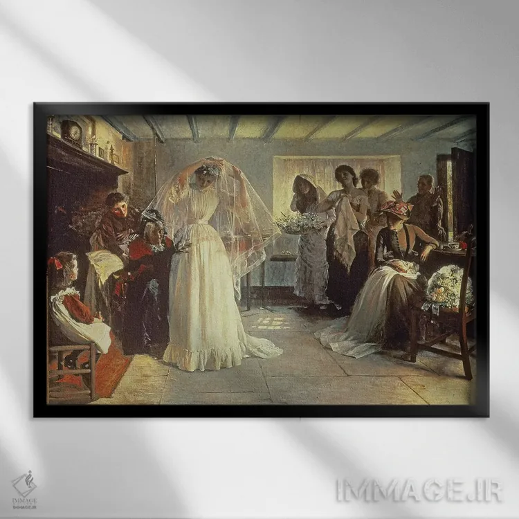 تابلو صبح روز عروسی، ۱۸۹۲ اثر جان هنری فردریک بیکن - نمای قابدار مشکی