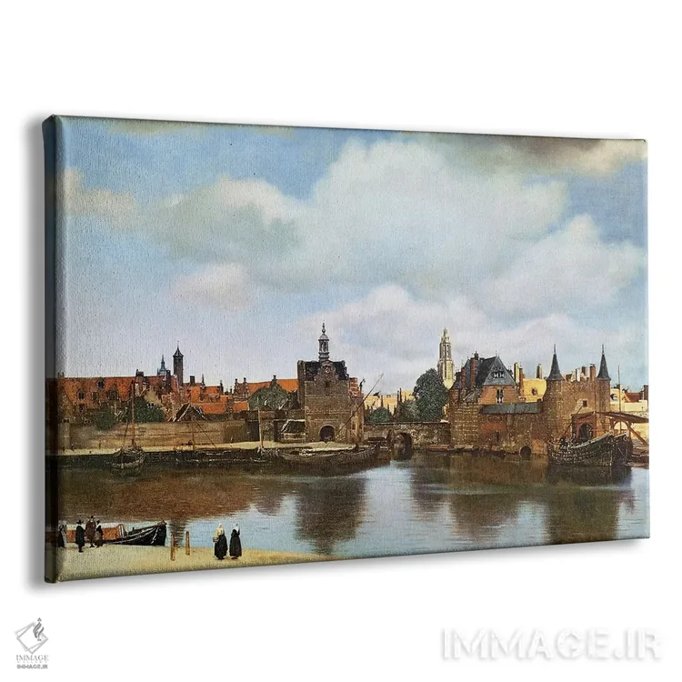 تابلو منظرهٔ دلفت، حدود ۱۶۶۰-۶۱ (هلند) اثر یوهانس ورمیر (نقاش هلندی) - نمای پرسپکتیو محصول