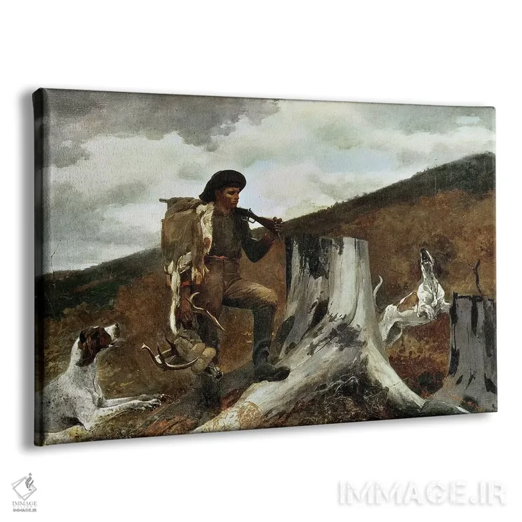تابلو شکارچی و سگهایش، ۱۸۹۱ اثر وینسلو هومر - نمای پرسپکتیو محصول