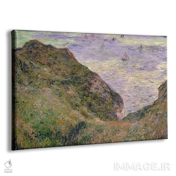 تابلو روی صخره در پورویل، ۱۸۸۲ (فرانسه) اثر کلود مونه (نقاش معروف فرانسوی) - نمای پرسپکتیو محصول