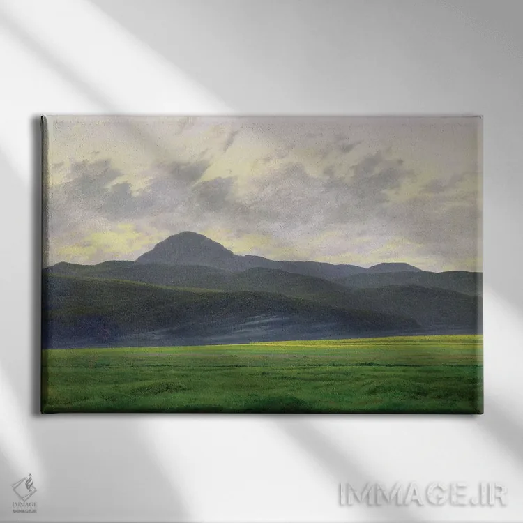تابلو منظره کوهستانی اثر کاسپار داوید فریدریش (نقاش رمانتیک آلمانی) - نمای روبهرو روی دیوار
