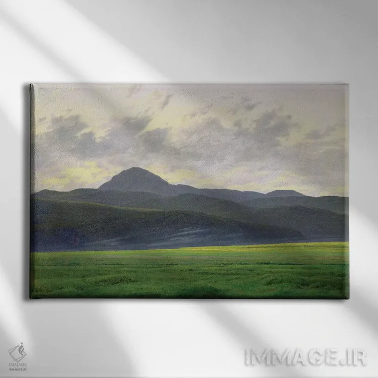تابلو منظره کوهستانی اثر کاسپار داوید فریدریش (نقاش رمانتیک آلمانی) - نمای روبهرو روی دیوار