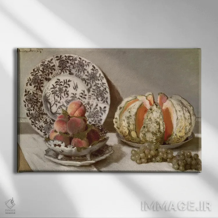 تابلو طبیعت بیجان، ۱۸۷۲ اثر کلود مونه (نقاش معروف فرانسوی) - نمای روبهرو روی دیوار