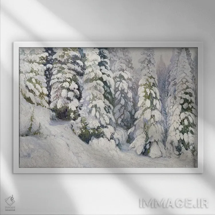 تابلو داستان زمستان، ۱۹۱۳ اثر الکساندر الکسیویچ بوریسوف - نمای قابدار سفید