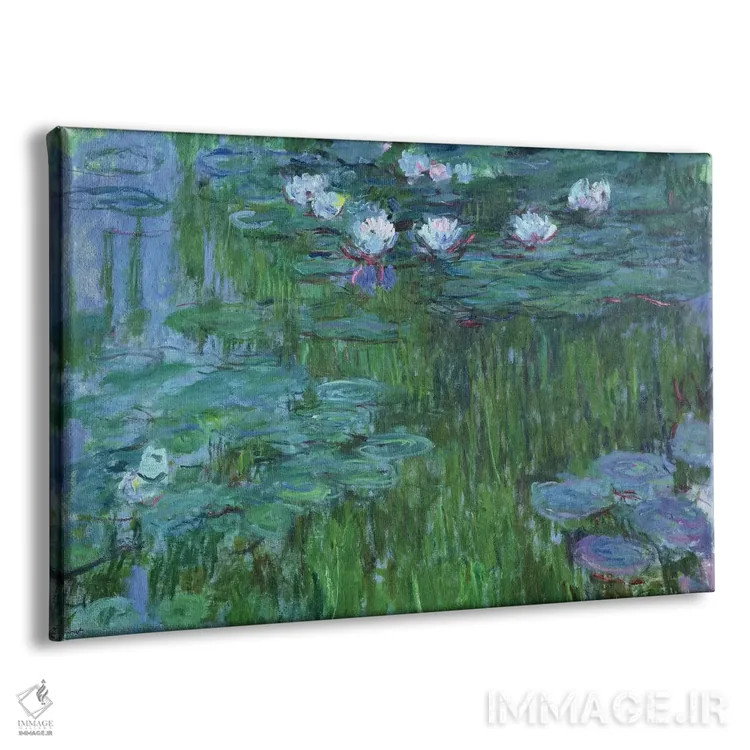 تابلو نیلوفرهای آبی، ۱۹۱۴-۱۷ اثر کلود مونه (نقاش معروف فرانسوی) - نمای پرسپکتیو محصول