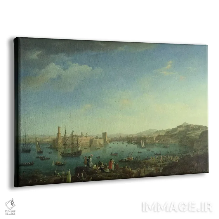 تابلو ورودی بندر مارسی، ۱۷۵۴ اثر کلاد ژوزف ورنه - نمای پرسپکتیو محصول