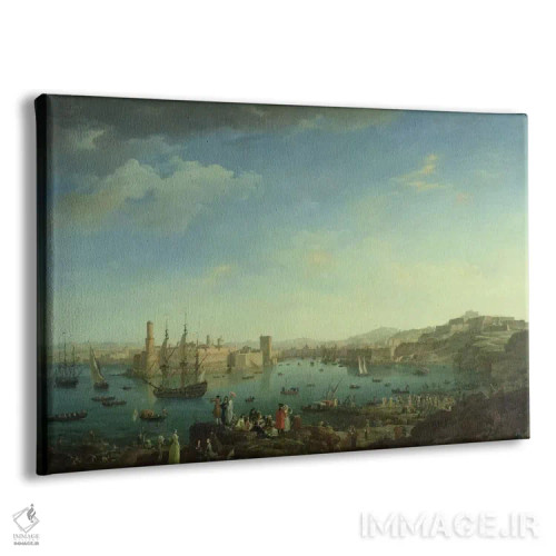 تابلو ورودی بندر مارسی، ۱۷۵۴ اثر کلاد ژوزف ورنه - نمای پرسپکتیو محصول