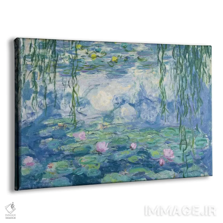تابلو نیلوفرهای آبی، ۱۹۱۶-۱۹ اثر کلود مونه (نقاش معروف فرانسوی) - نمای پرسپکتیو محصول