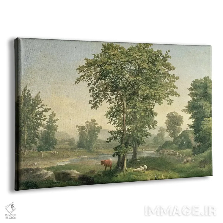 تابلو منظره، ۱۸۴۶ اثر جورج اینس پدر (نقاش چشمانداز آمریکایی) - نمای پرسپکتیو محصول