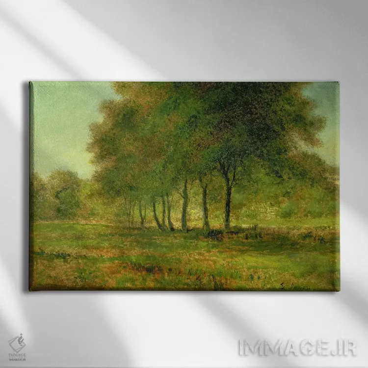 تابلو تابستان اثر جورج اینس پدر (نقاش چشمانداز آمریکایی) - نمای روبهرو روی دیوار