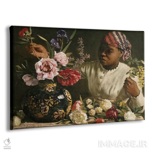 تابلو زن سیاه پوست با صدتومانی، ۱۸۷۰ اثر ژان فردریک بَزای - نمای پرسپکتیو محصول