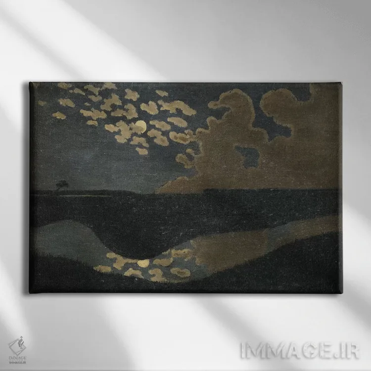 تابلو نور ماه، ۱۸۹۴ اثر فلیکس ادوارد والوتون (نقاش و گراورسوئیس-فرانسوی) - نمای روبهرو روی دیوار