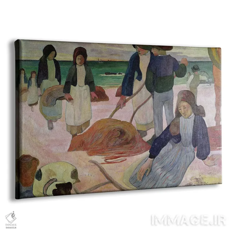 تابلو جمعکنندگان جلبک دریایی، ۱۸۸۹ اثر پل گوگن - نمای پرسپکتیو محصول
