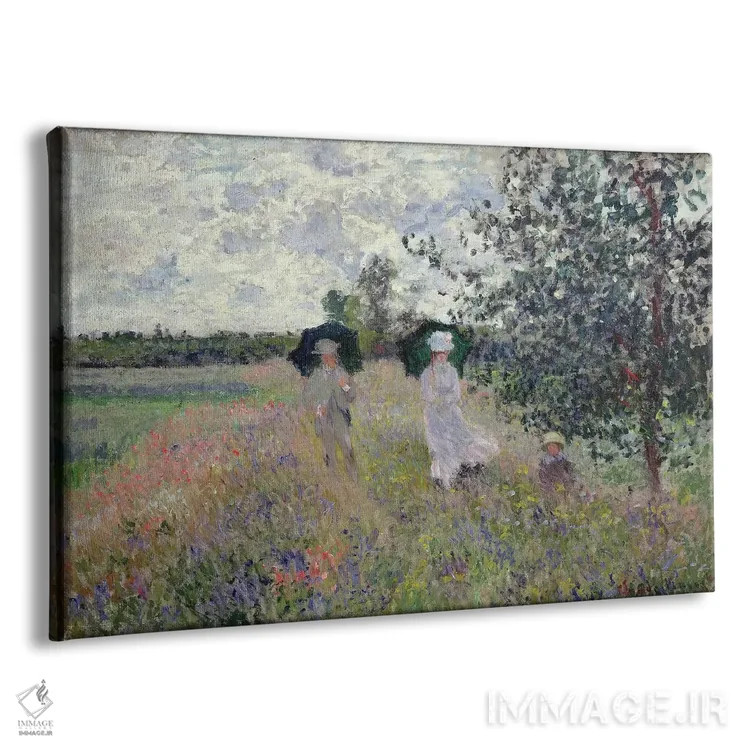 تابلو پیادهروی نزدیک آرژانتوی، ۱۸۷۳ اثر کلود مونه (نقاش معروف فرانسوی) - نمای پرسپکتیو محصول