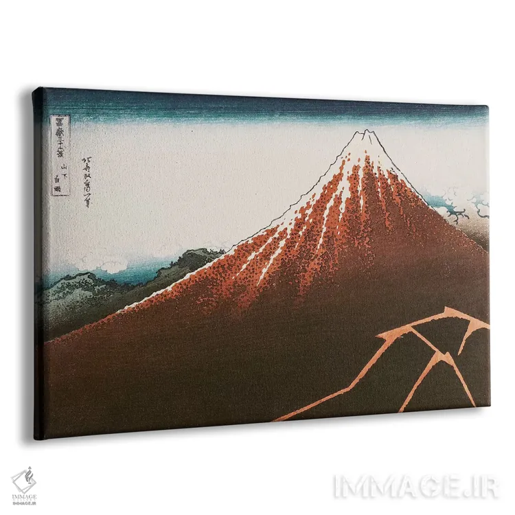 تابلو فوجی بر فراز رعد و برق (موزه گیمه) اثر کاتسوشیکا هوکوسای (نقاش و هنرمند ژاپنی) - نمای پرسپکتیو محصول