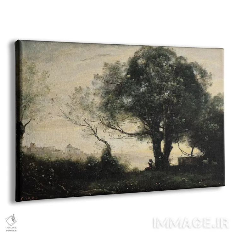 تابلو یادگاری از کاستل گاندولفو اثر ژان باتیست کامیل کورو - نمای پرسپکتیو محصول