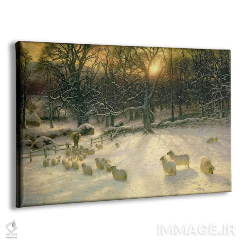 تابلو کوتاه شدن روز زمستان نزدیک به پایان است اثر جوزف فارکوارسون - نمای پرسپکتیو محصول
