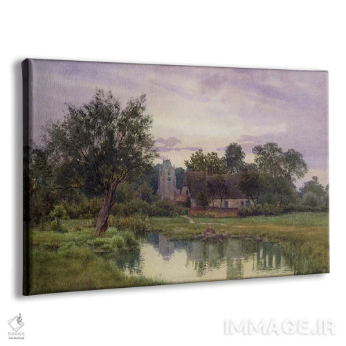 تابلو غروب، کلیسای همینگفورد گری، هانتینگدونشایر اثر ویلیام فریزر گاردن - نمای پرسپکتیو محصول