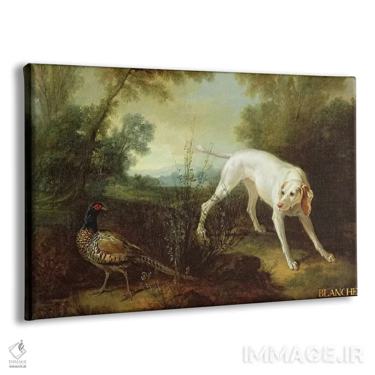 تابلو بلانش، مادهسگ دستیار شکار سلطنتی اثر ژان باتیست اودری - نمای پرسپکتیو محصول