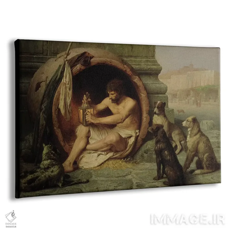 تابلو دیوجنس، ۱۸۶۰ (فیلسوف) اثر ژان لئون ژروم (نقاش فرانسوی) - نمای پرسپکتیو محصول