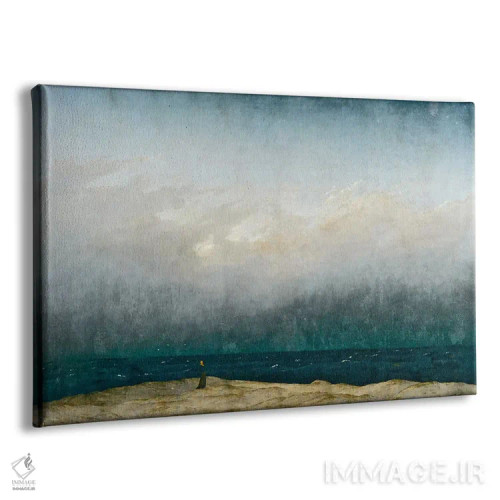 تابلو راهب در کنار دریا، ۱۸۰۹ اثر کاسپار داوید فریدریش (نقاش رمانتیک آلمانی) - نمای پرسپکتیو محصول