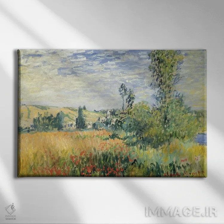 تابلو وتهیو، حدود ۱۸۸۰ (فرانسه) اثر کلود مونه (نقاش معروف فرانسوی) - نمای روبهرو روی دیوار
