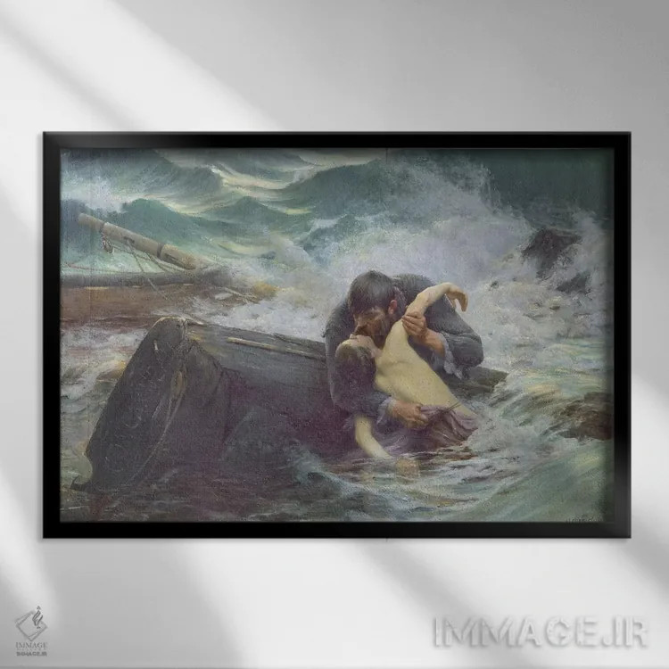 تابلو خداحافظ، ۱۸۹۲ اثر آلفرد گیو - نمای قابدار مشکی