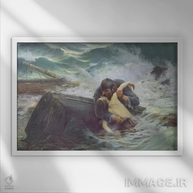 تابلو خداحافظ، ۱۸۹۲ اثر آلفرد گیو - نمای قابدار سفید