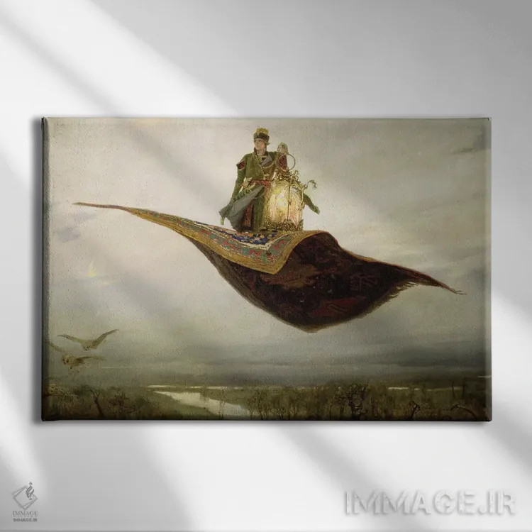 تابلو فرش جادویی، ۱۸۸۰ اثر آپلیناری میخایلوویچ واسنتسوف (نقاش روس) - نمای روبهرو روی دیوار