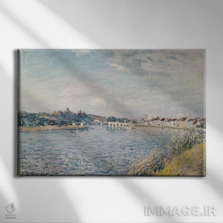 تابلو منظره، ۱۸۸۸ اثر آلفرد سیسلی (نقاش امپرسیونیست انگلیسی-فرانسوی) - نمای روبهرو روی دیوار