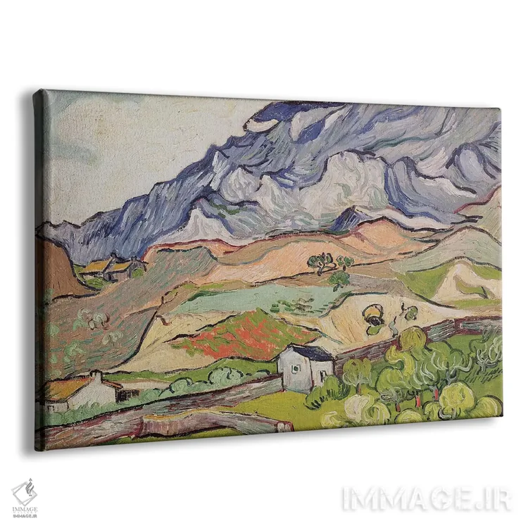 تابلو آلپیل، ۱۸۹۰ (رشتهکوه در فرانسه) اثر ونسان ون گوگ (نقاش مشهور هلندی پستامپرسیونیسم) - نمای پرسپکتیو محصول