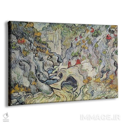 تابلو درهٔ پیرووله، ۱۸۸۹ اثر ونسان ون گوگ (نقاش مشهور هلندی پستامپرسیونیسم) - نمای پرسپکتیو محصول