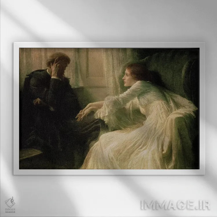 تابلو اعتراف اثر سر فرانک دیکسی (نقاش و تصویرگر بریتانیایی) - نمای قابدار سفید